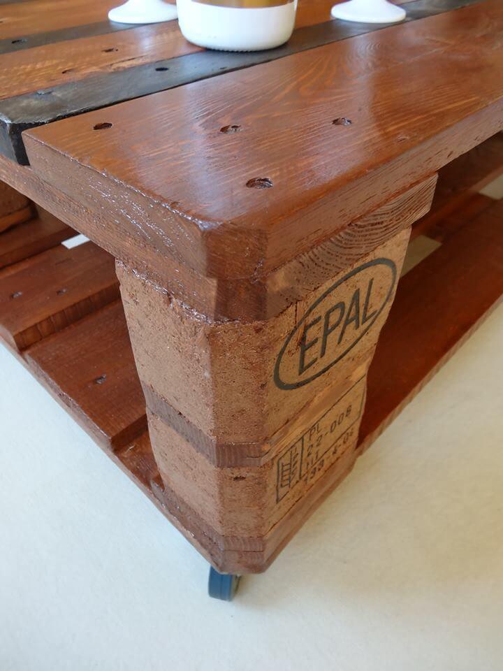 DIY EURO pallet sleek wooden coffee table
