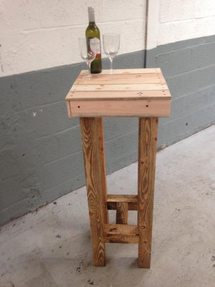 Recycled pallet bar stool