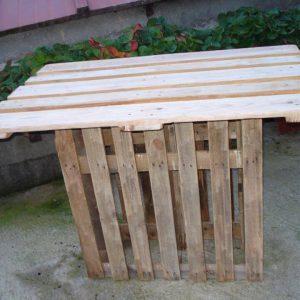 upcycled wooden pallet bar table