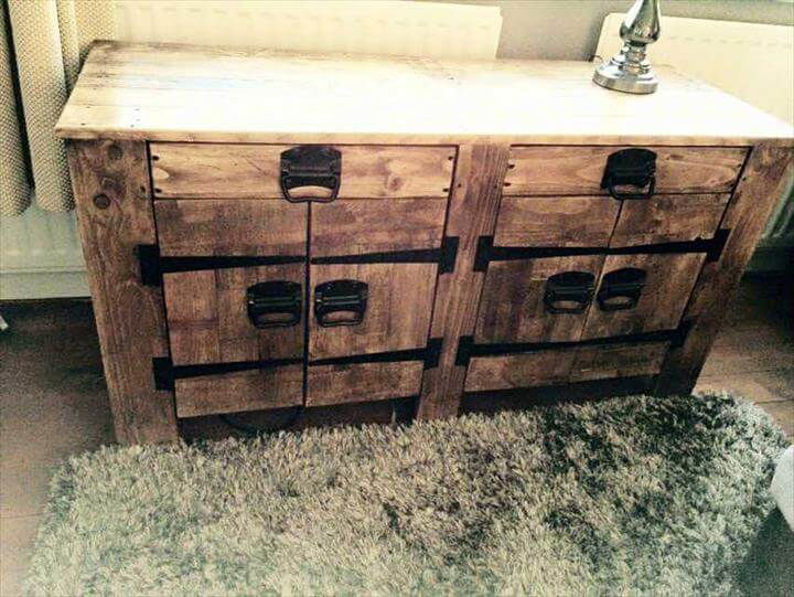 handmade pallet sideboard or dresser