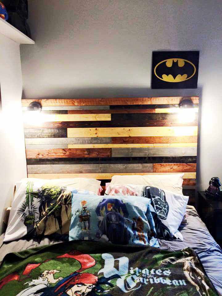 no-cost wooden pallet headboard