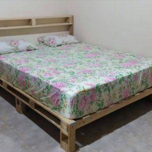 upcycled wooden pallet platform bed