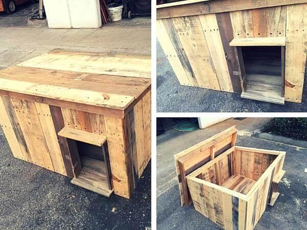 dog kennel made from pallets