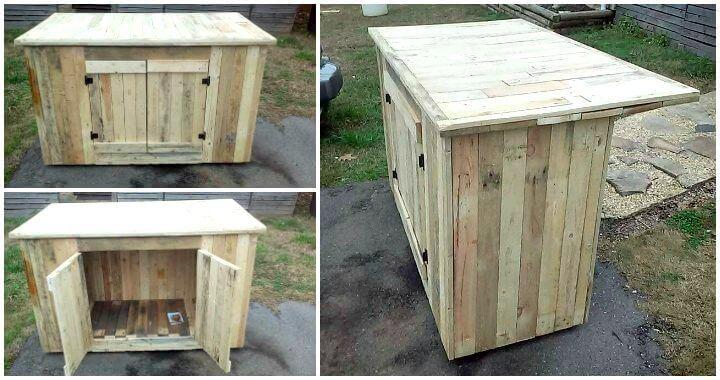 Wooden Pallet Kitchen Island with Cabinets - Easy Pallet Ideas