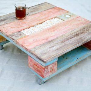 diy pallet colorful pallet with wheels