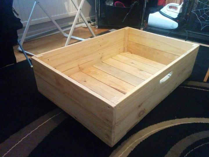 recycled pallet under bed drawer