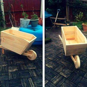 Wood Pallet Wheelbarrow