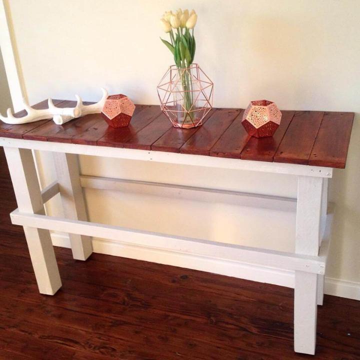 wooden pallet shabby chic console