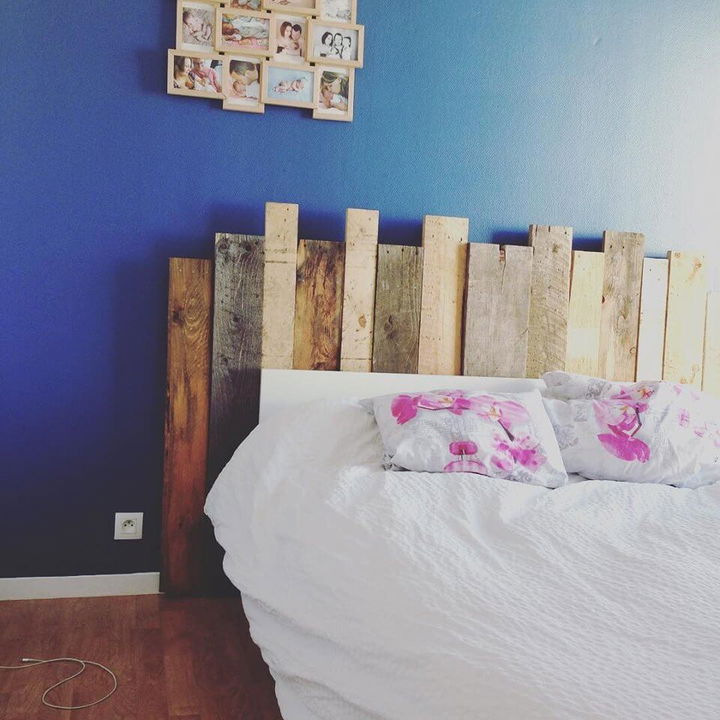 upcycled wooden headboard