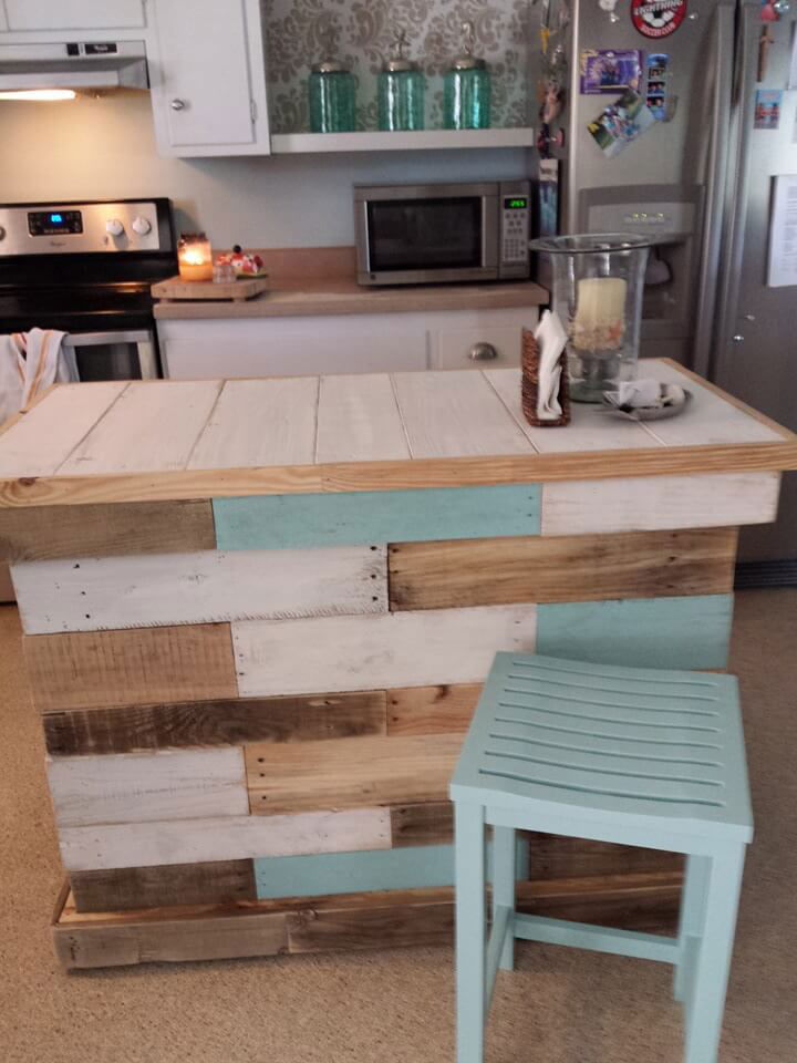 wooden pallet kitchen island