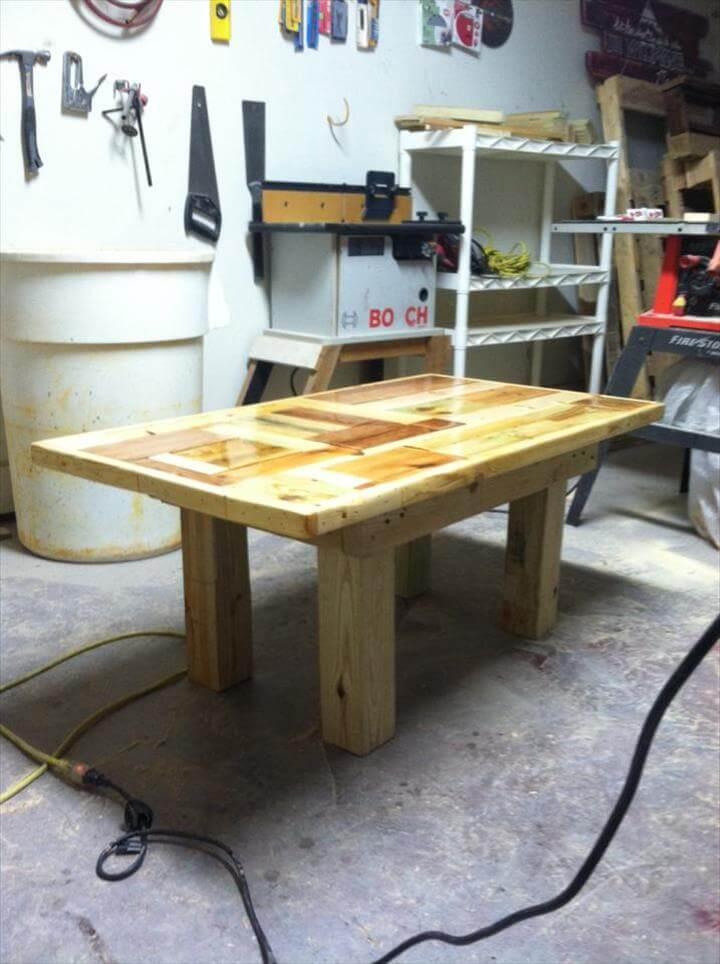 no-cost wooden pallet coffee table