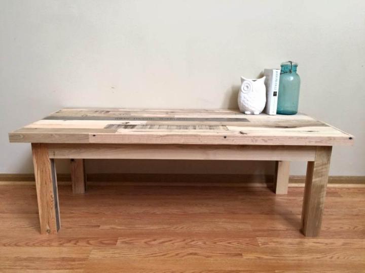 Repurposed pallet coffee table