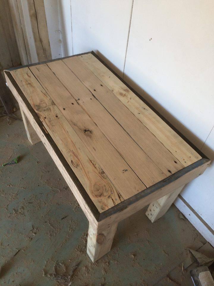 handcrafted wooden pallet coffee table