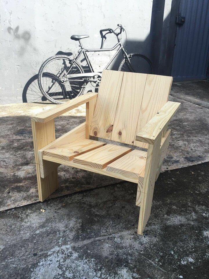 handcrafted pallet chair