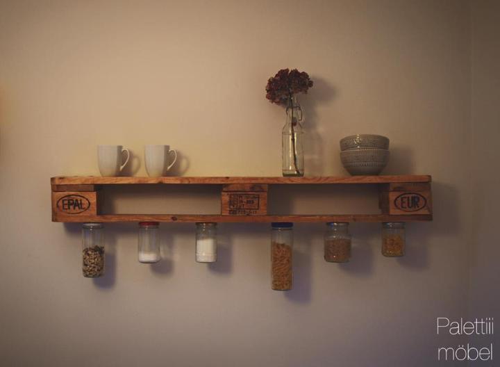 low-cost pallet organizer and shelf