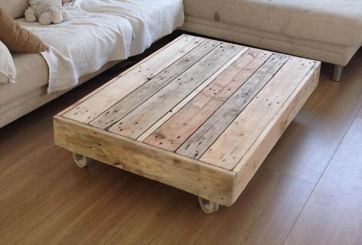 wooden pallet low coffee table