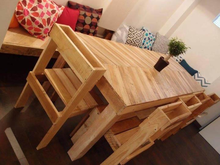 upcycled pallet dining set