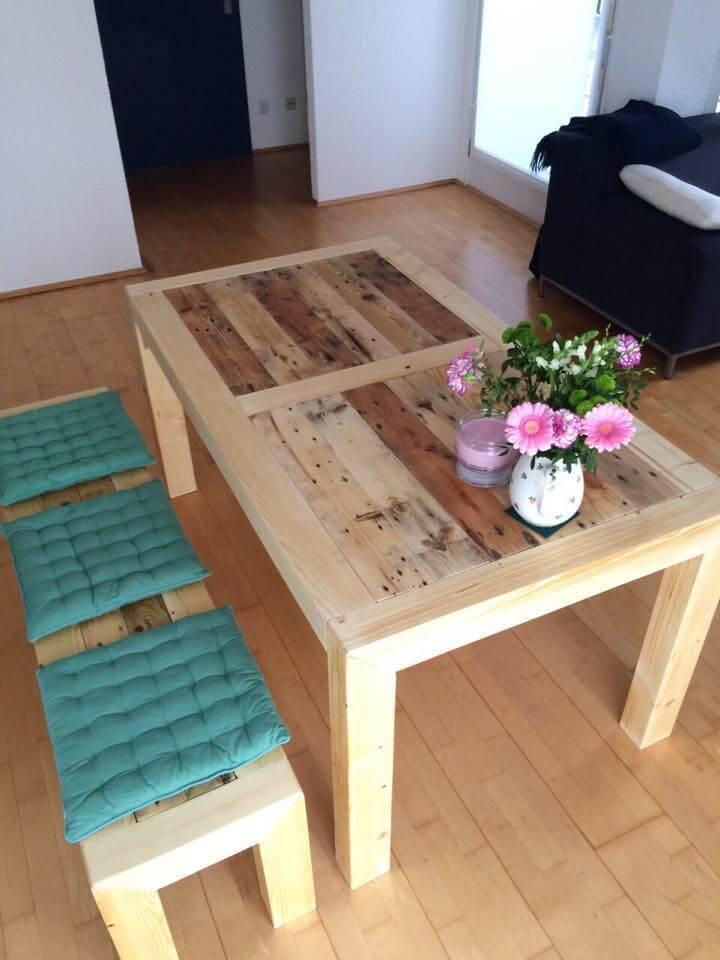 diy wooden pallet dining set
