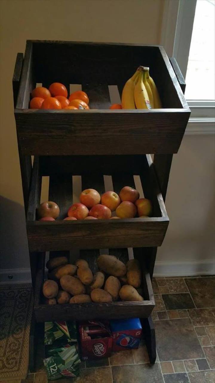 pallet fruit or vegetable organizer