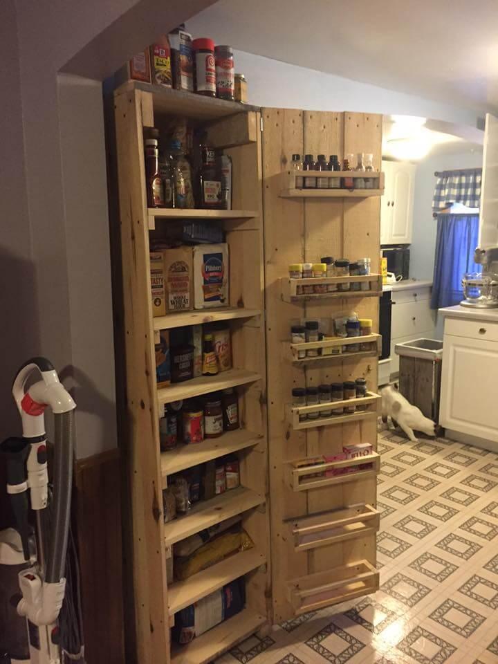 diy pallet kitchen storage unit