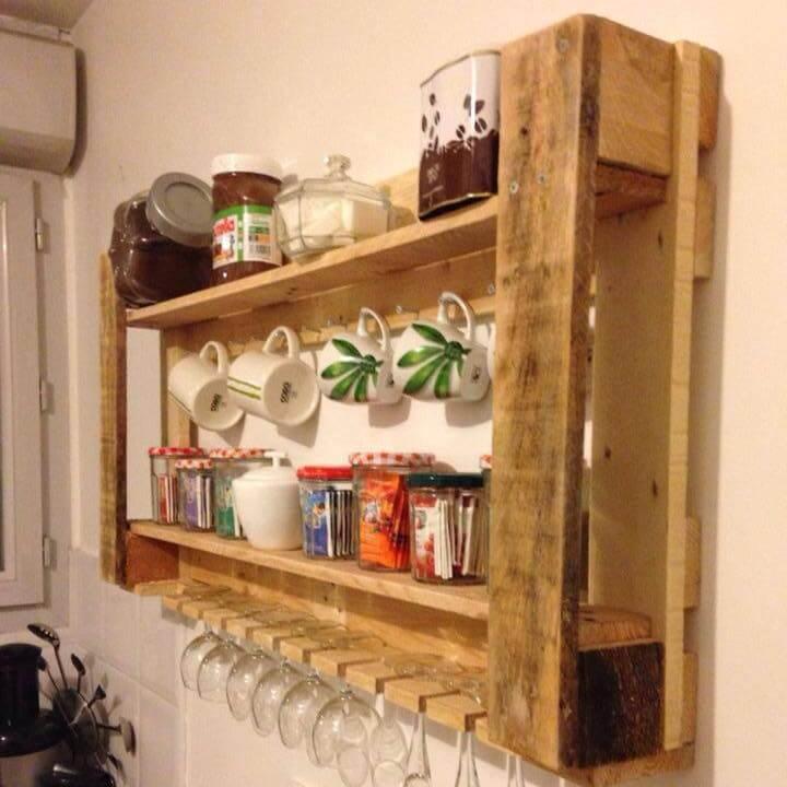 wall hanging pallet kitchen utensil rack