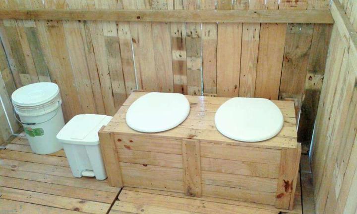pallet toilet room renovation