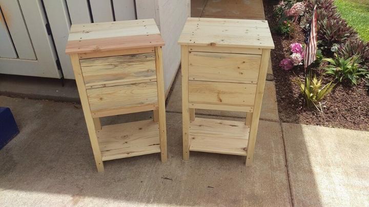 pallet nightstands or side table