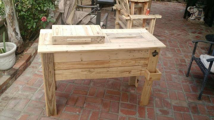 Diy Pallet Cooler Stand Ice Chest Easy Ideas