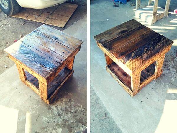 Picture of Wooden Pallet Side Table - Easy Pallet Ideas
