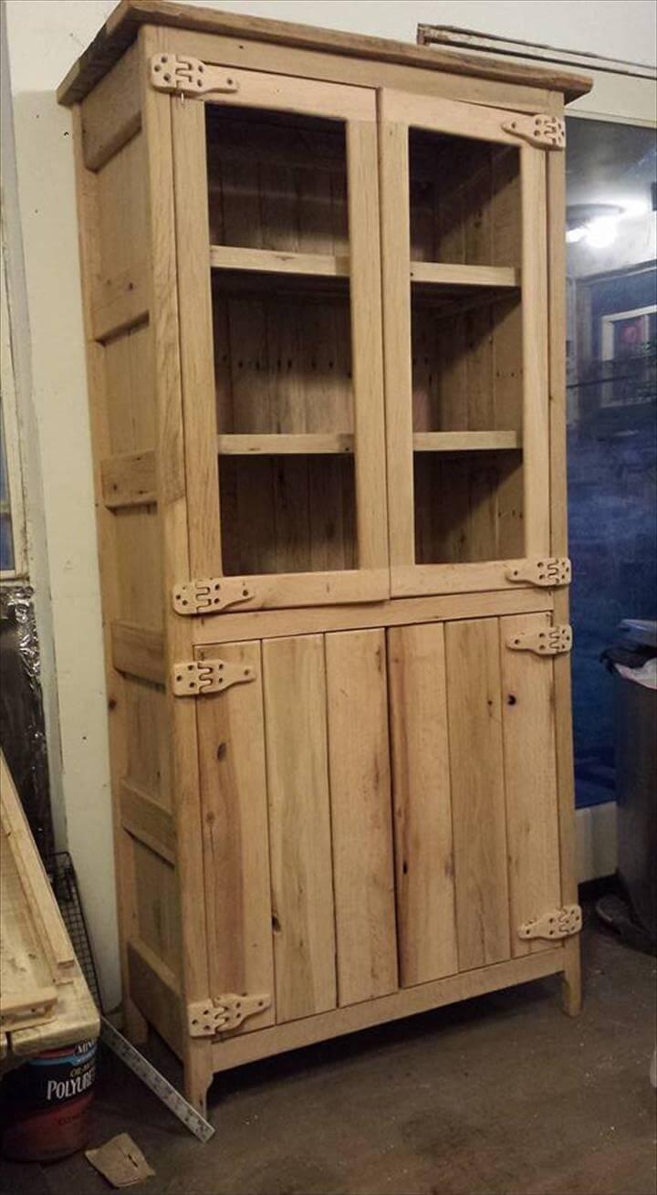 diy pallet storage cabinet