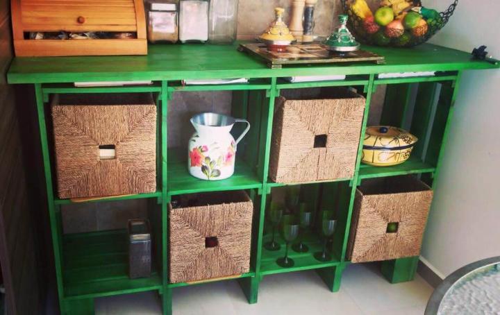 upcycled pallet storage rack