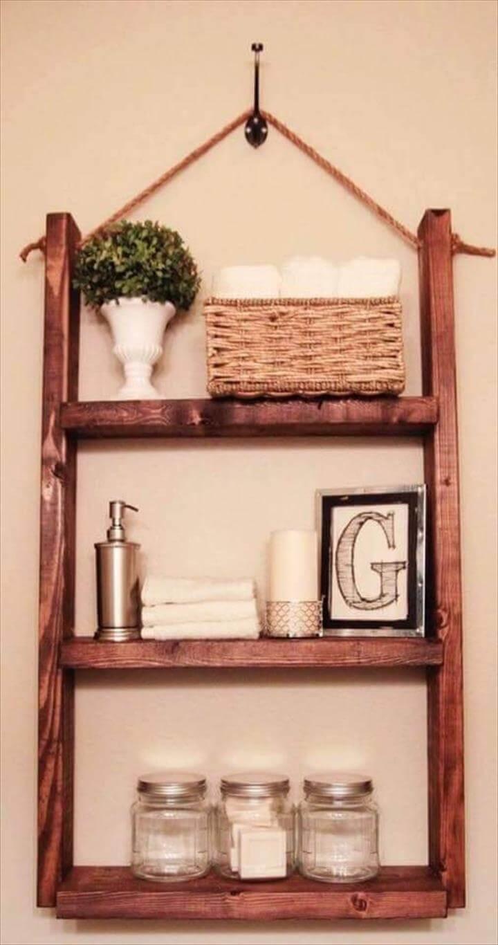 diy pallet wall hanging shelf