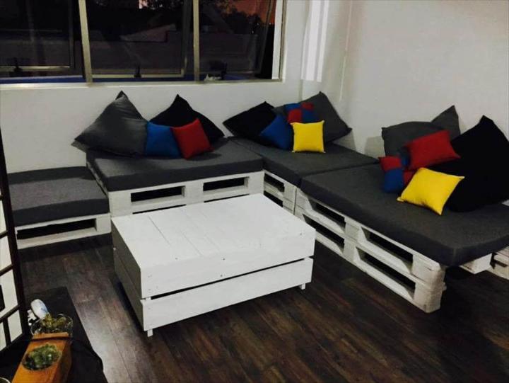 wooden pallet sectional sofa