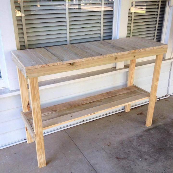 handmade pallet console