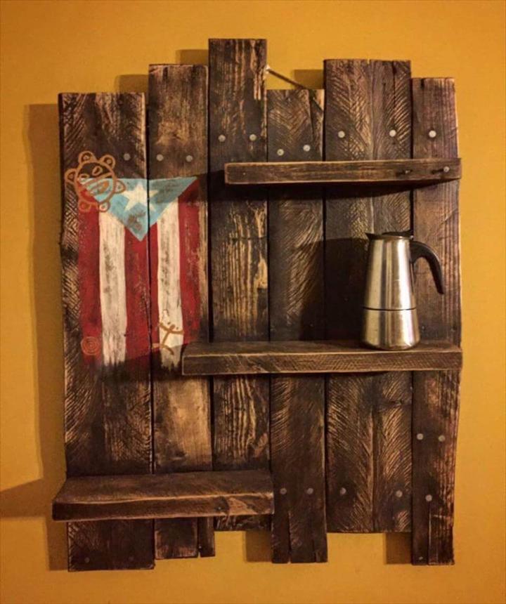 diy pallet display shelf