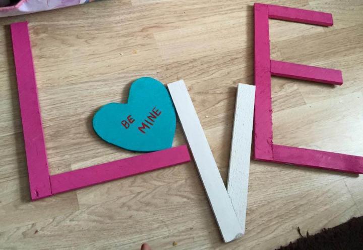 repurposed pallet LOVE wall art