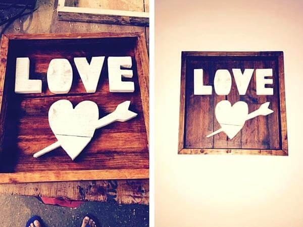 Diy Pallet Love Sign Art Easy Pallet Ideas