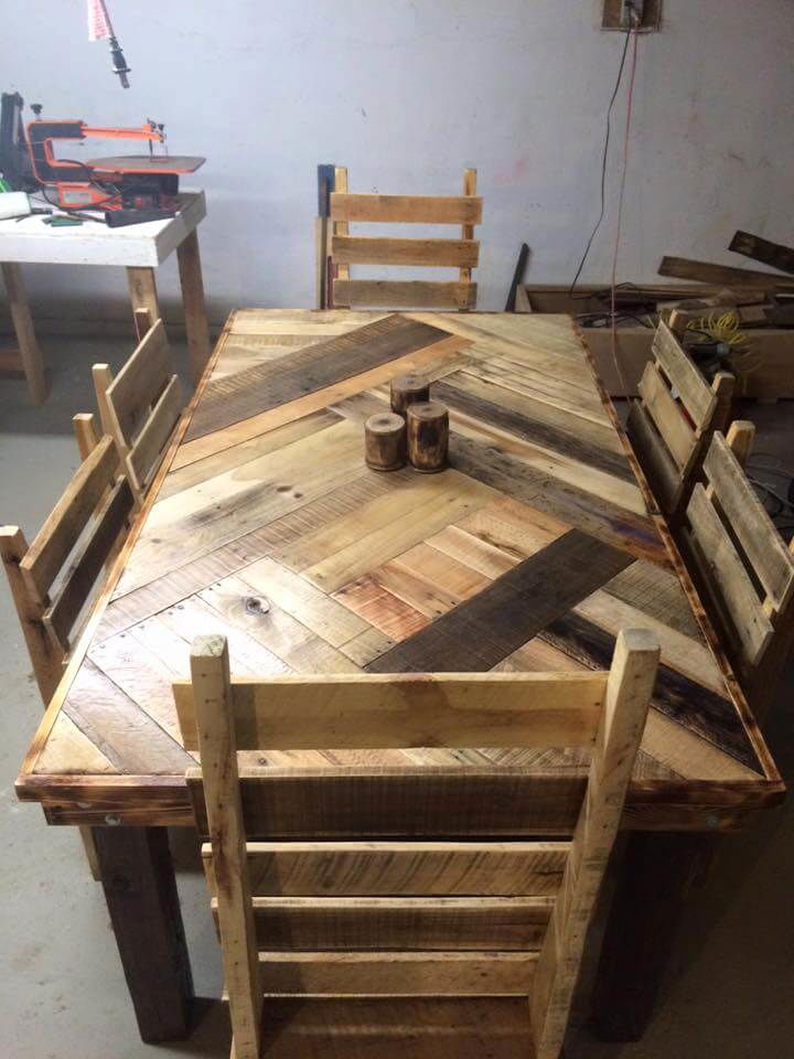 Pallet Dining Table And Chairs 