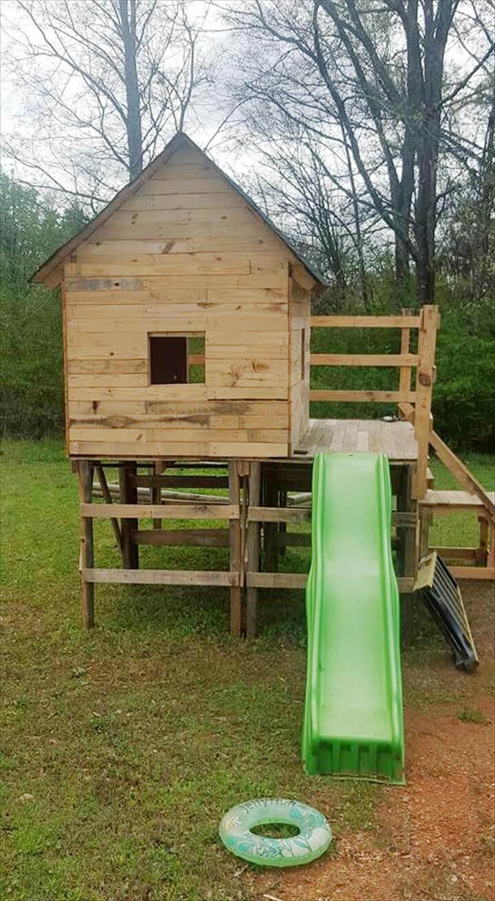 kids playhouse made of pallets