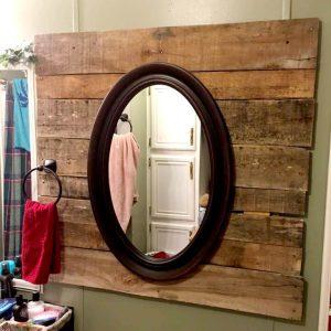 wooden pallet mirror