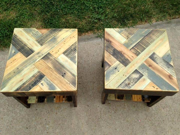 Diy Pallet End Tables Easy Ideas, Pallet Side Table Plans
