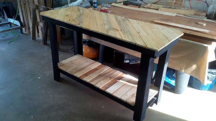  Pallet  Kitchen  Island  with Pattern Top Easy Pallet  Ideas