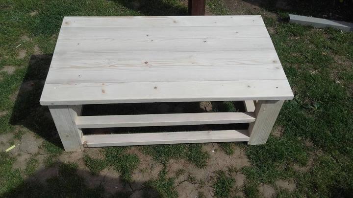 Wooden pallet coffee table