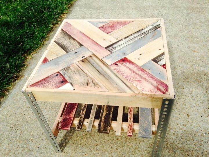 Wooden pallet end tables