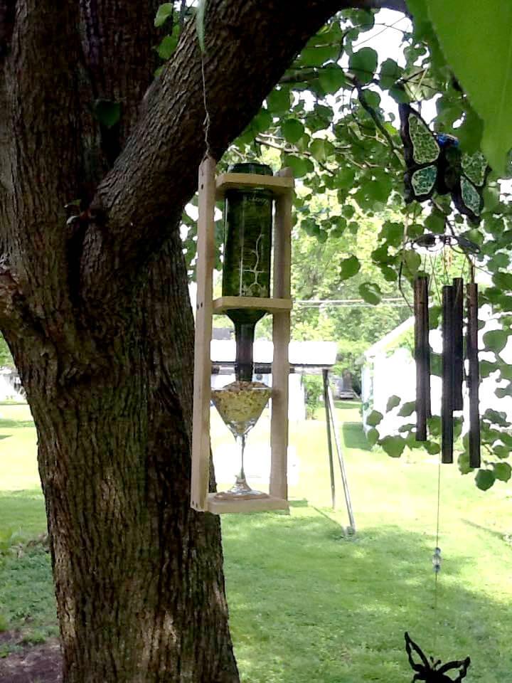 recycled pallet mini garden tree hanging bar