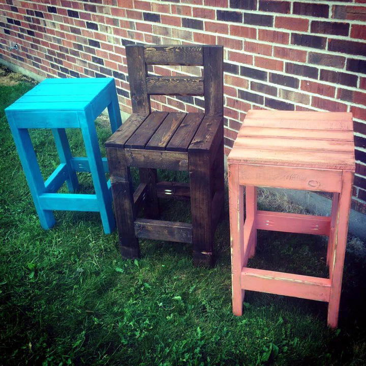 diy pallet bar stools