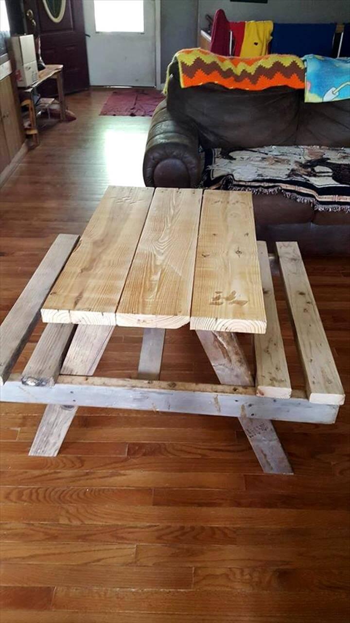 handcrafted pallet picnic table
