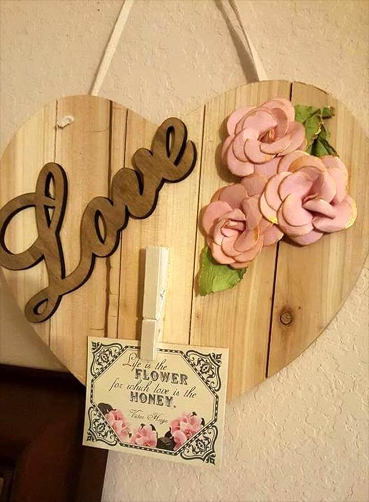 upcycled wooden pallet wedding gift