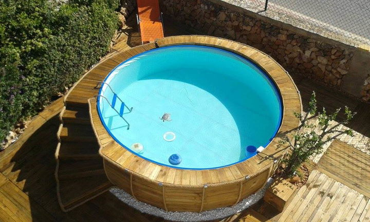 Pallet Swimming Pool Pool Deck Easy Pallet Ideas