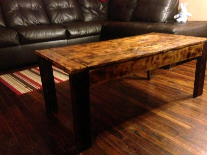 handcrafted wooden pallet antique coffee table